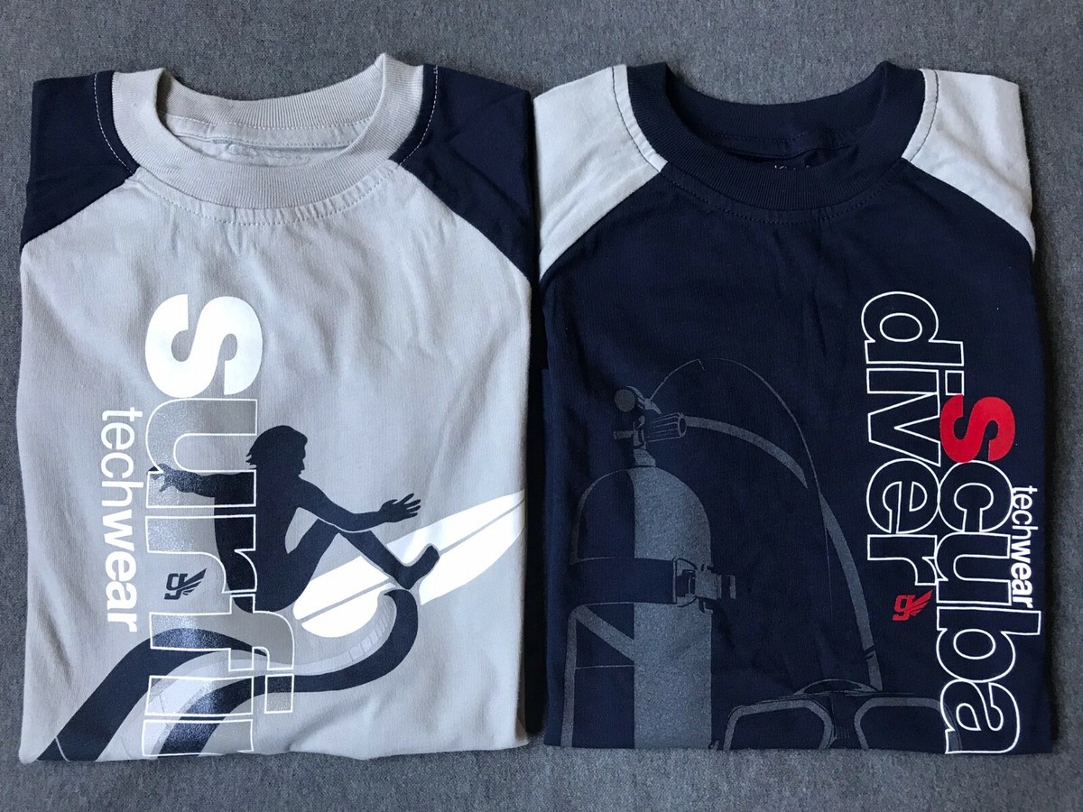 GAP GapKids NWOT Surf & Dive 2-piece Tee Shirt Set size Small 6-7  