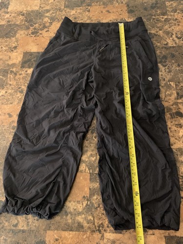 Women's Lululemon Black Cargo Lightweight Cropped Pants /Drawstring Sz 4 |  eBay