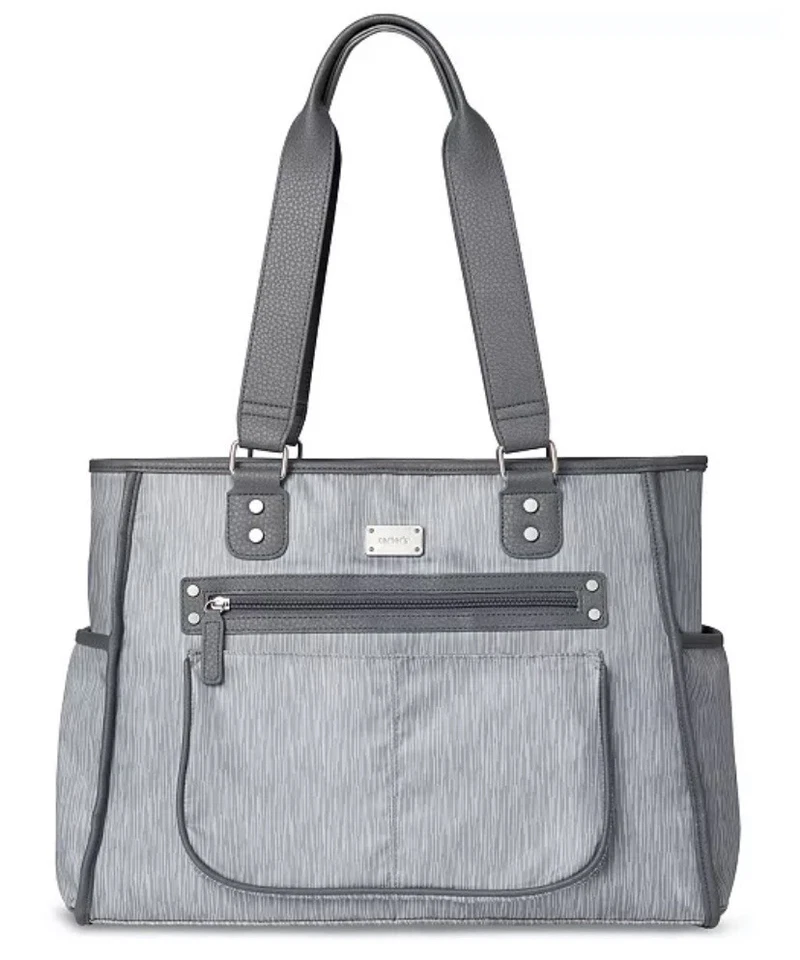 Carter’s Essence Gray Hues Rainfall Diaper Bag Tote Extra Large Baby Product - Image 2 of 4