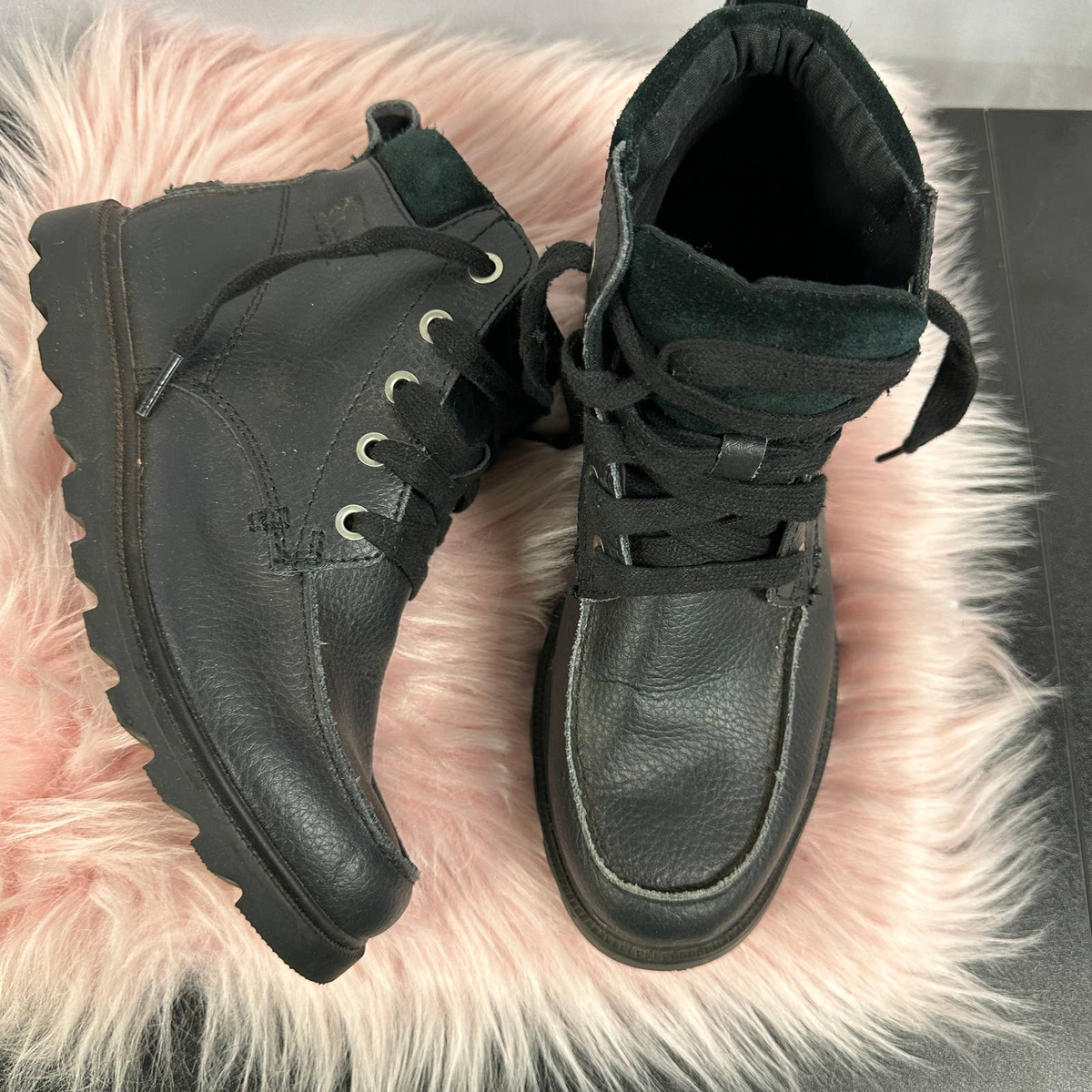 SOREL Madson Waterproof Moc Toe Lace Leather Boots NY2996-011 Size