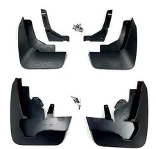 2021-2025 GMC Yukon / XL Front & Rear Molded Splash Guard Pkg Black OEM GM