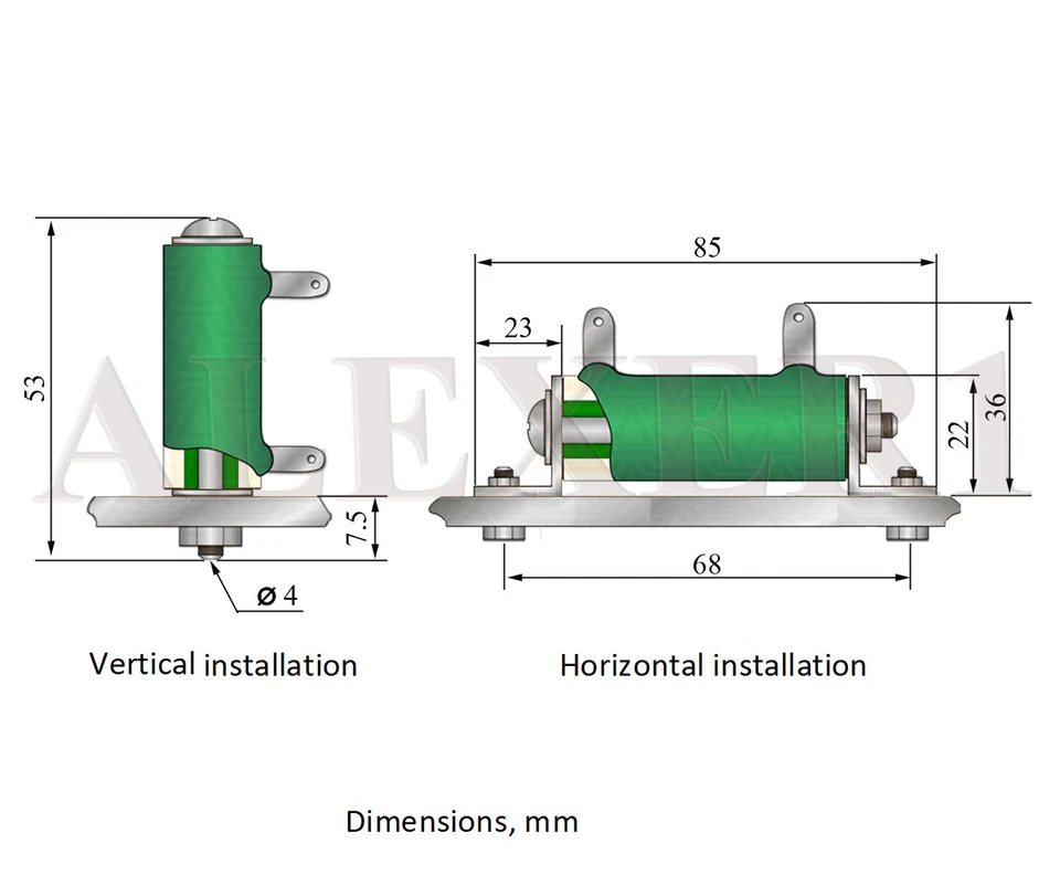 4 pcs Wirewound Power Ceramic Resistor 10 Watts Tube Amps w/ Mounting USSR  - Image 2 of 3