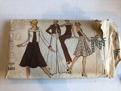 Vtg 1970s Easy Vogue Pattern 8546 Misses Pants Shirt Jacket  display picture 1