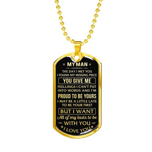 To My Husband Gift from Wife Luxury Dog Tag Valentine's Day, Wedding Anniversary - Picture 3 of 6