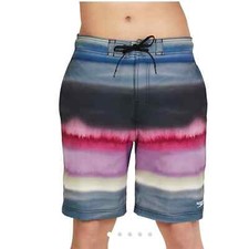 Speedo Men's Swim Trunk Knee Length 20" Boardshorts Coastal China Blue Large NWT