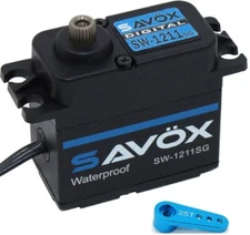Savox SW1211SG-BE Black Edition Waterproof High Speed Servo + 25t Horn