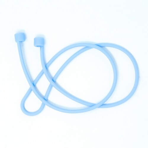 System-S 2x Silicone Ruban Conservateur Support pour AirPods En Bleu Clair - Photo 3 sur 4