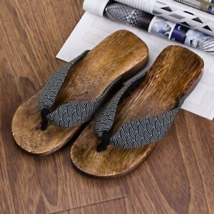 Sandalen Schuhe Hausschuhe Pantoletten Flip Flops Japanisch Geta Sommer Männer