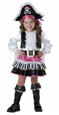 Pink & Gold Pirate Costume Halloween Size: XS / 2 NEW