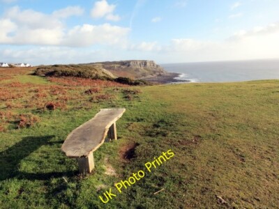 Foto 6x4 Fainc Southgate Bank Fox Hole Fainc uwchlaw'r clogwynny c2015