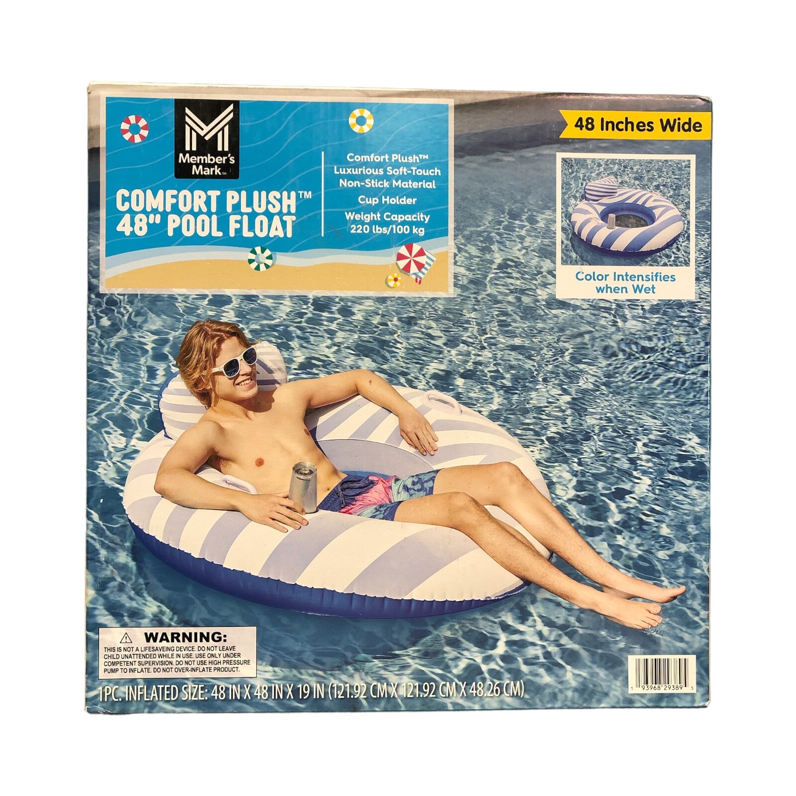 Поплавок для бассейна Members Mark Comfort Plush Soft Touch 48 в полоску 7690₽