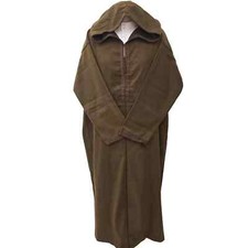 Men's Moroccan Wool Blend Brown Hooded Long Sleeve Thobe Jubba Djellaba
