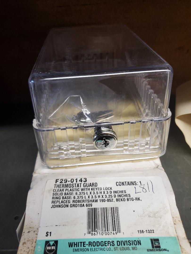White Rogers F290143 Thermostat Guard, Clear Plastic w/Keyed Lock eBay