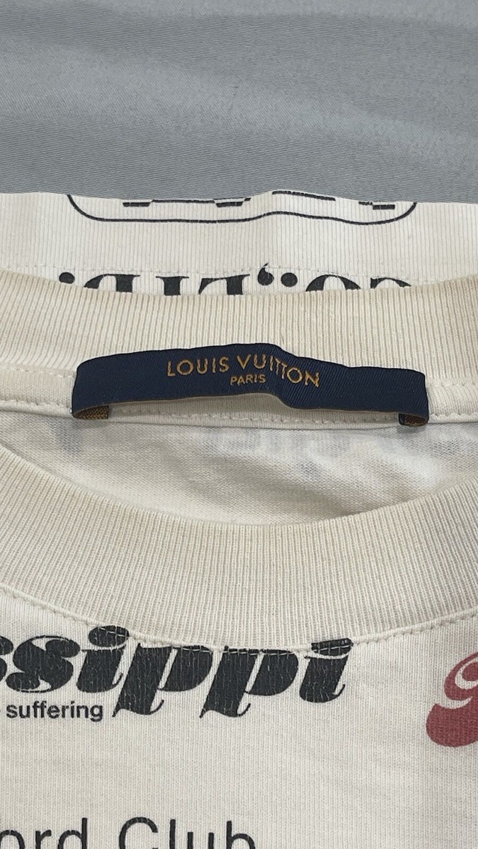 LOUIS VUITTON 19AW Logo Print T-Shirt M White X Multicolor