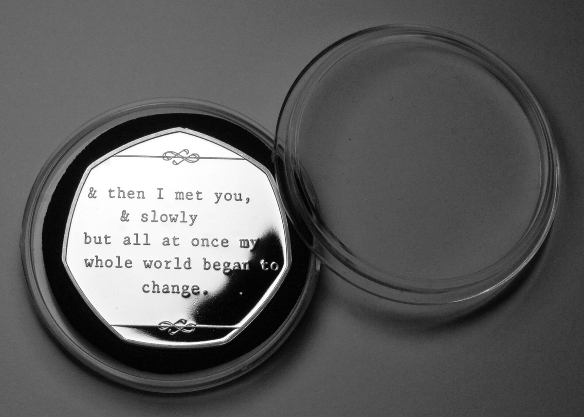Happy Annversary Slver Commemoratve Con N Capsule. Gft/present Husband/wfe/weddng
