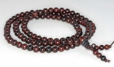 6mm 108PCS Red Rosewood Prayer Buddha Japa Mala Meditation Loose Beads Round 25"