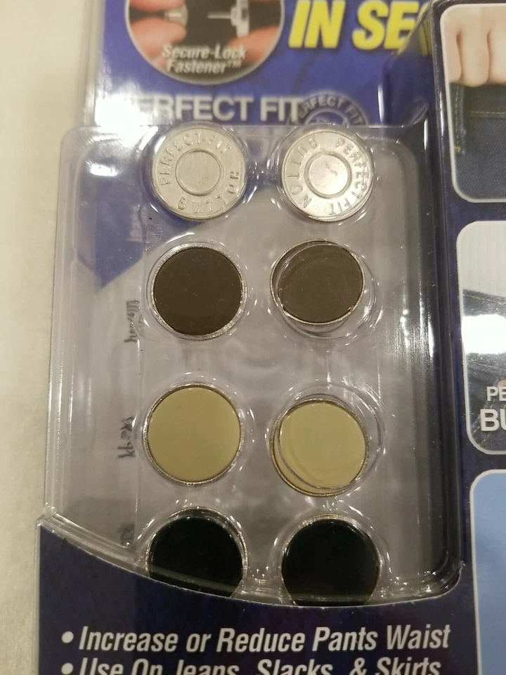 BRAND NEW TELEBrands Perfect Fit Button 8-Pack ⚓ NEW ⚓ FREE SHIPPING ⚓ - Image 2 of 4