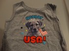 GARANIMALS INFANT GRAY ONE PIECE 4TH OF JULY HOORAY USA FLAG DOG SIZE 12 MONTHS — photo 4