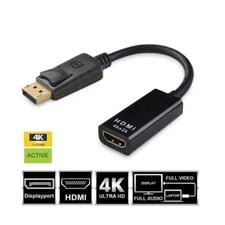 DP to HDMI display port 4k adapter female male Compatible for Lenovo Dell HP AMD