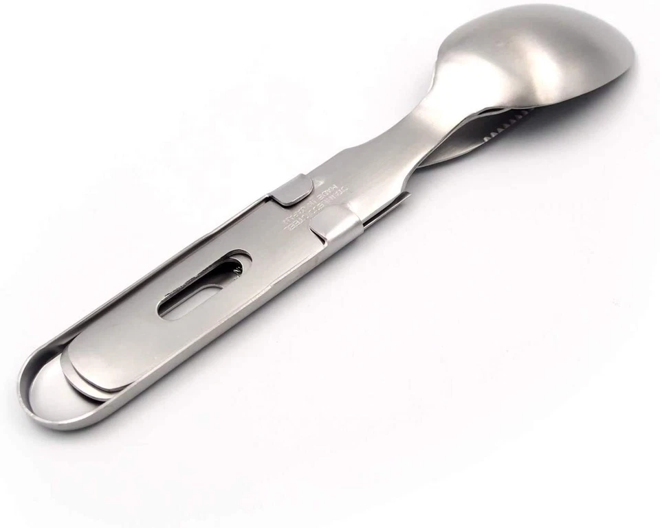 Juego de cubiertos y estuche de camping de acero inoxidable Village Blacksmith MK-7663 hecho en Japón Foto 3 de 4