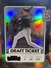 2021 Panini Contenders Baseball Freddie Freeman #15 Purple Silver Prizm /99