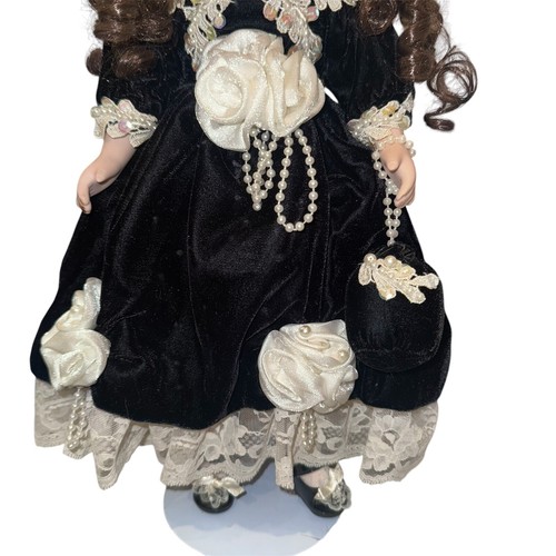 Vintage Victorian Porcelain Doll by The Brass Key Inc 17inch with Stand - Picture 6 of 8