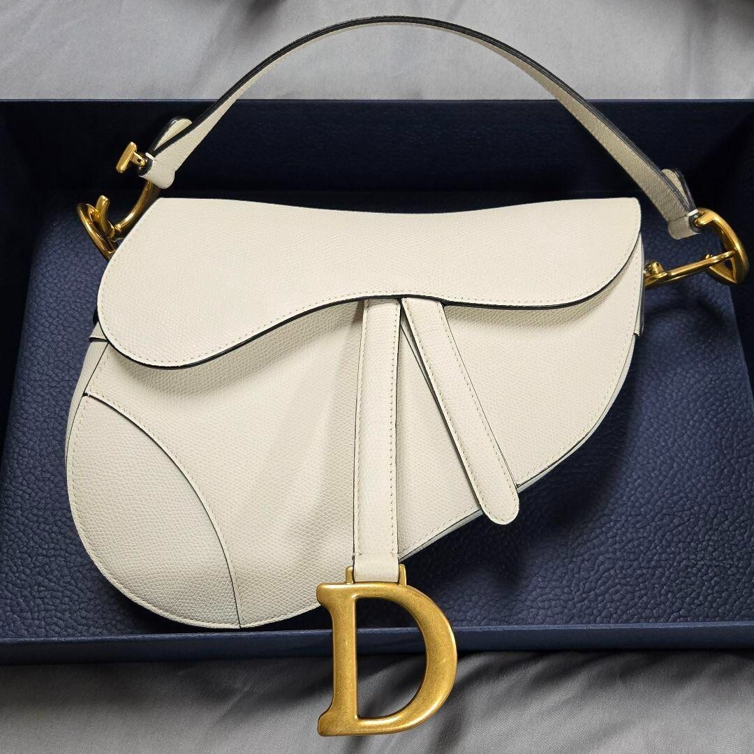 Dior Saddle Bag Leather Shoulder Bag White Fashion Accessories