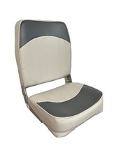 Boat Seat, High Back, Economy, Fold Down, 1013- ABC Gray/Charcoal