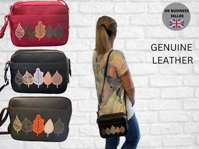 **SALE UVP 54,99£* Umhängetasche mit Applikation Blätter von Mala Leather Sienna 7233 52