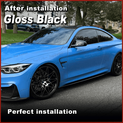 Attacco minigonne laterali nero lucido per BMW M4 F82 F83 - Foto 2 di 13