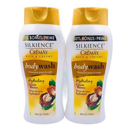 2x Silkience Reichhaltiges und cremiges Duschgel Feuchtigkeitsspendende Kokosbutter je 24 Unzen