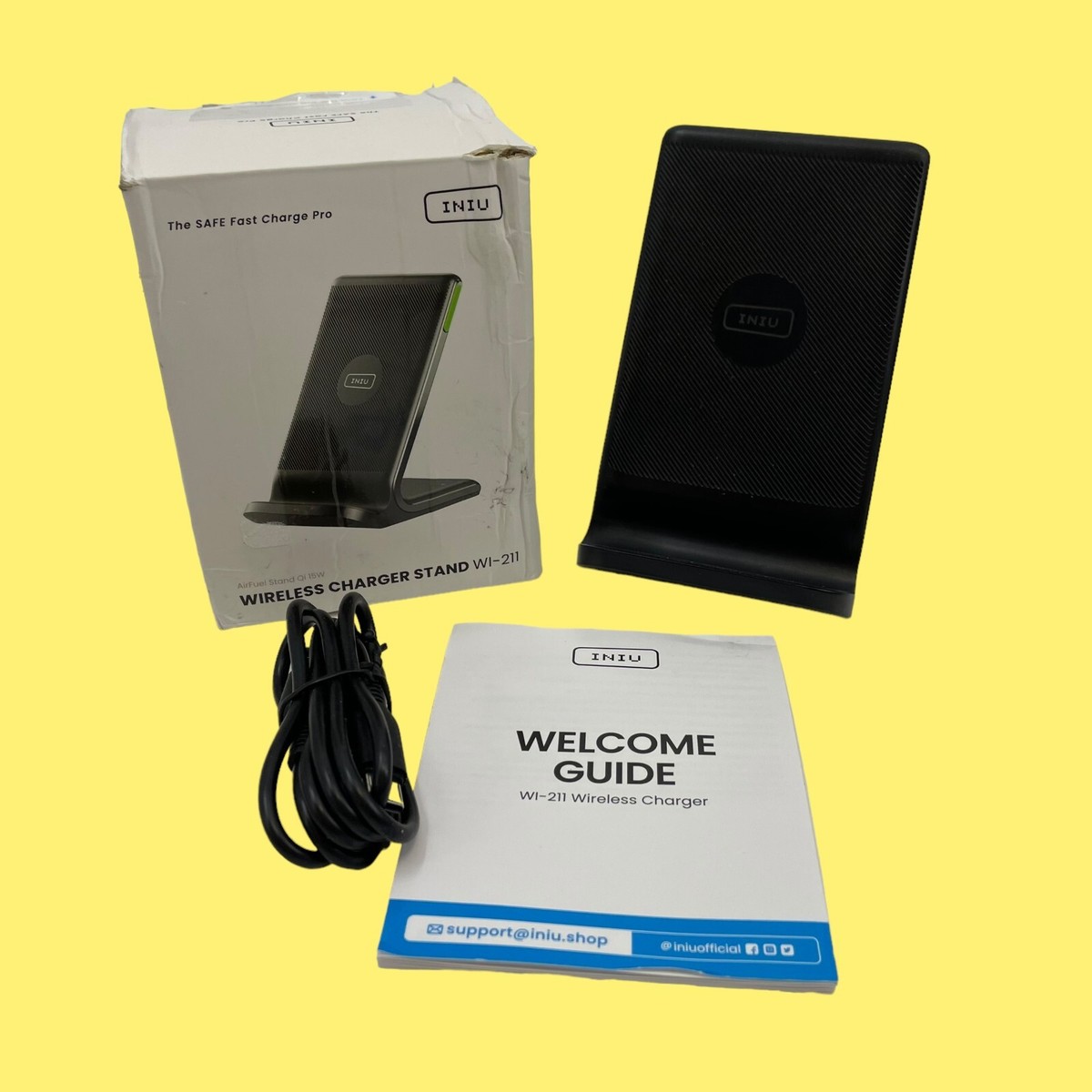 INIU 15W WI-211 Smartphone Wireless Fast Charger Stand #3432 z65 