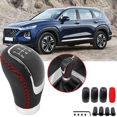 Leather Car Manual Automatic Gear Stick Shift Knob Shifter Lever Head 5/6 Speed