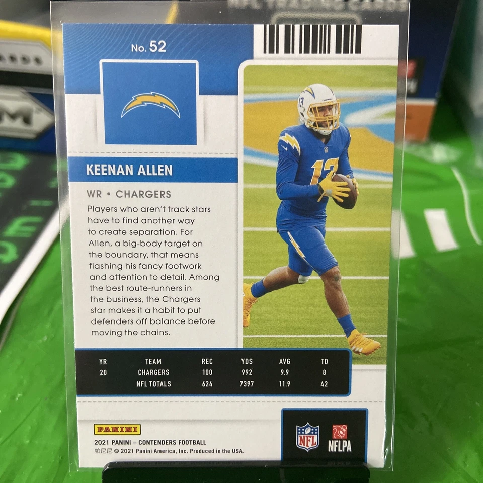 2021 Panini Contenders Keenan Allen Season Ticket #52 Los Angeles Chargers - Image 3 of 3