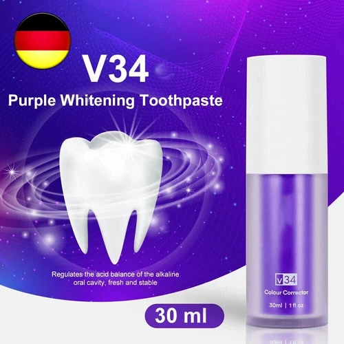Color Corrector Serum Lila Zahnpasta Weisse Zähne Zahnaufhellung White