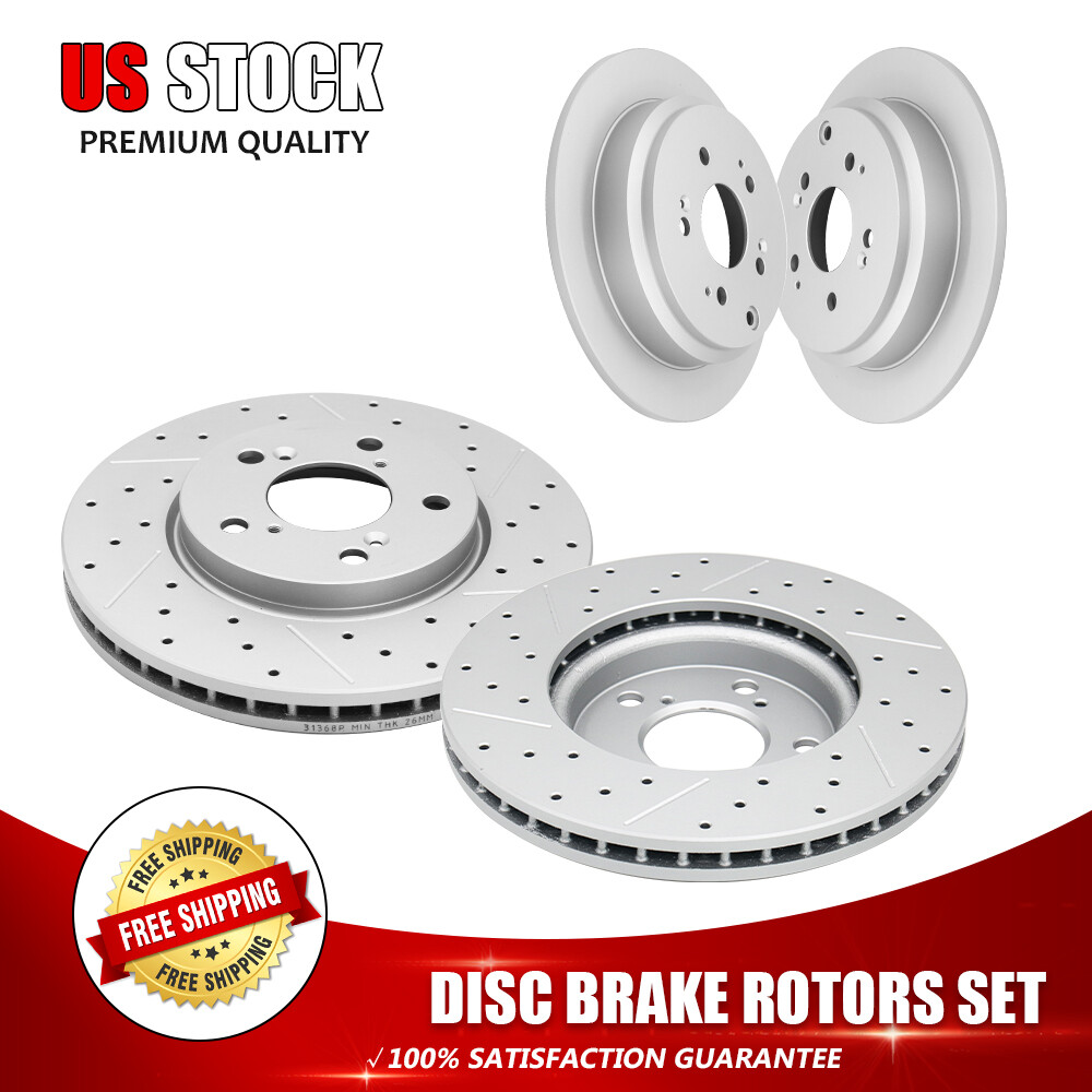 Front & Rear Brake Rotors Set for 20052010 Honda Odyssey Brake Rotors Kits Set eBay
