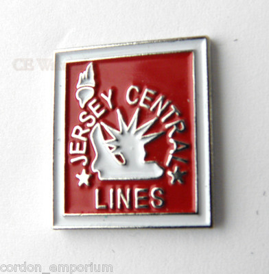 JERSEY CENTRAL LINES RAILWAY US RAILROAD LAPEL PIN BADGE 1 INCH