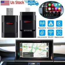 New USB/Type-C Wireless CarPlay Adapter Bluetooth 5.2 5GHz WiFi Auto OTA Update
