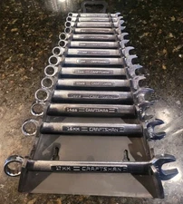 Vintage 70's Craftsman Metric Combination Wrenches, 14 pcs, V & VA, See descrip.