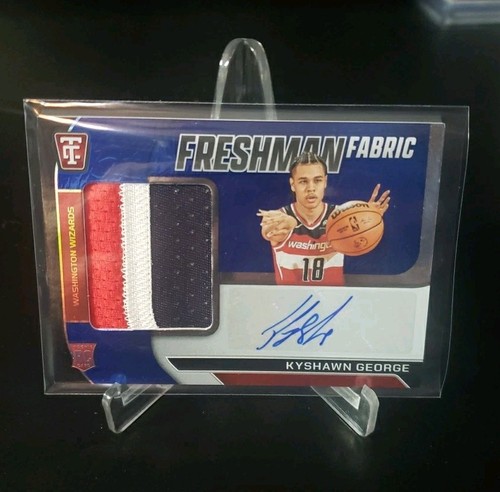Kyshawn George 2024-25 Totally Certified Rookie Patch Auto Blue 3/35. Wizards - Picture 1 of 2