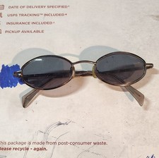 Tommy Hilfiger 2231 Oval Gold Metal Sunglasses Gray Plastic Lens Lightweight Men