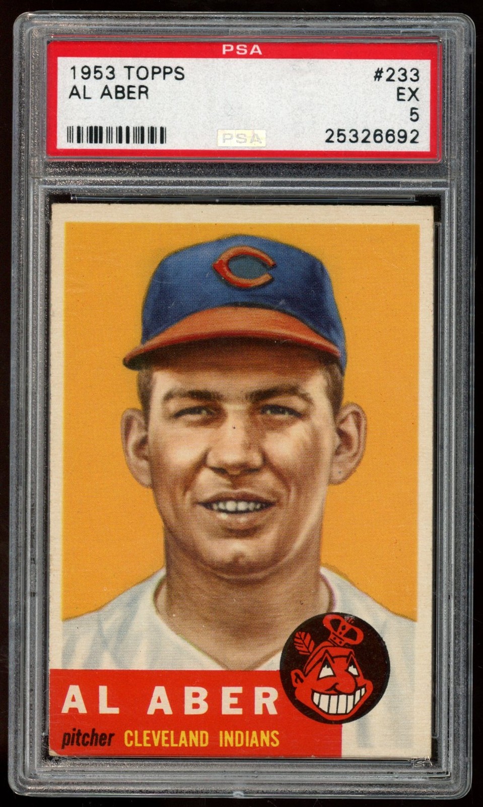 1953 Topps #233 Al Aber PSA 5
