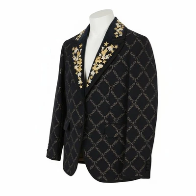 Gant Garland Print Shaped Damen Blazer EU40 Schwarz Wollmischung Peak RRP499 - Bild 1 von 4