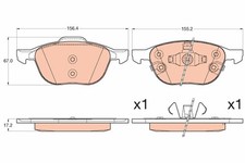 Bremsbelagsatz Vorne für Ford C-Max II DXA Van Focus III Turnier 12-20