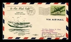 US COVER FIRST DAY 8C AIR MAIL RATE PENT ARTS CACHET TRANSOCEANIC CLIPPER
