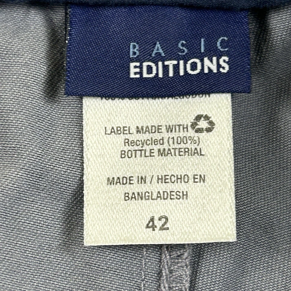 Chino Corto Ediciones Básicas Para Hombre 42 Gris Bolsillo Estampado Floral Algodón Informal Nuevo Foto 4 de 4