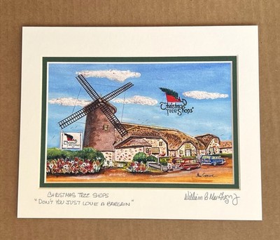 Christmas Tree Shop watercolor art print Cape Cod store wall decor gift