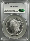 1881-S  MORGAN DOLLAR  CAC  MS64 PL   PROOFLIKE