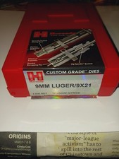 Hornady Custom Grade 9mm Luger/9x21 3-Die Reloading Set Titanium Nitride
