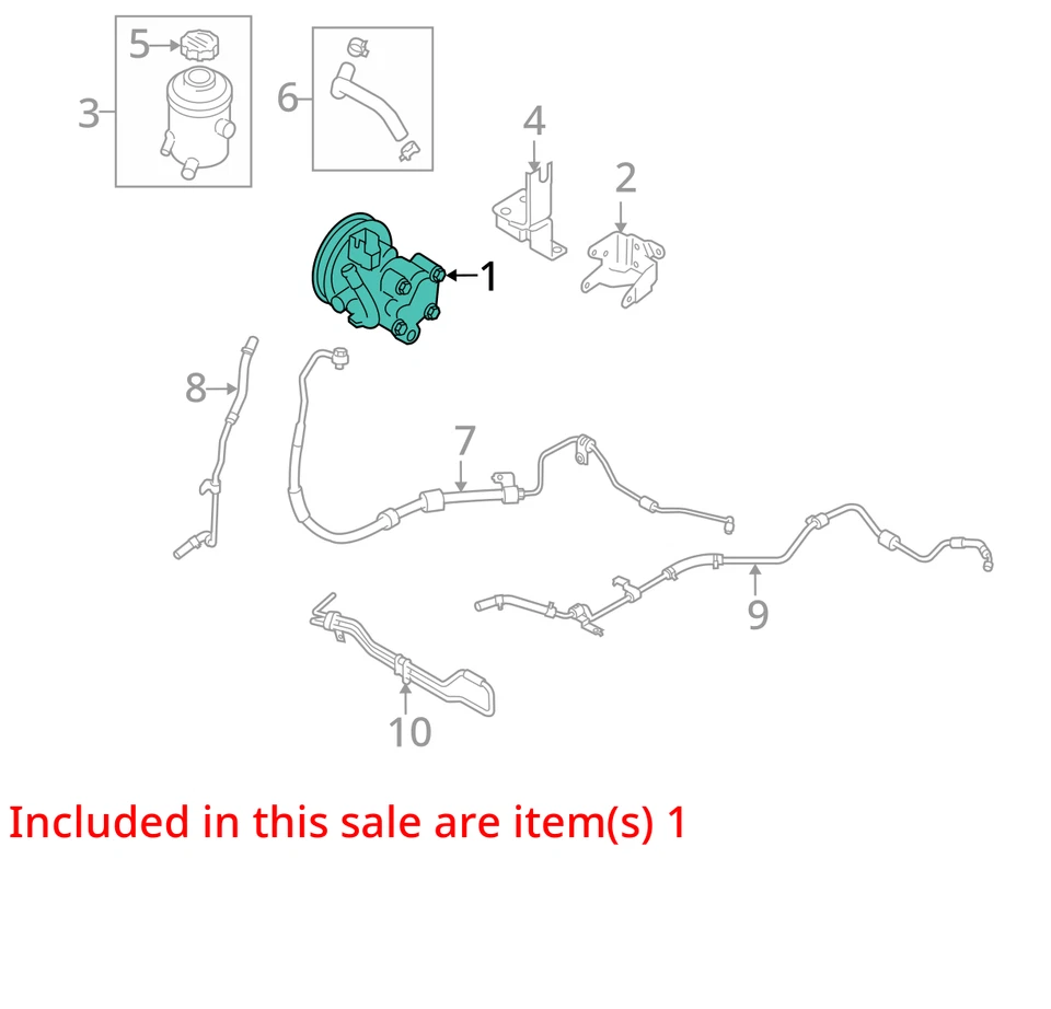 2010 Kia Rio Power Steering Pump OEM 48K Miles - LKQ432441309 - Image 4 of 4